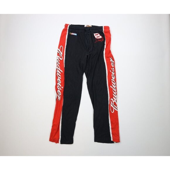 Vintage NASCAR Mens Medium Faded Spell Out Budweiser Dale Earnhardt Jr Pants - Picture 1 of 11